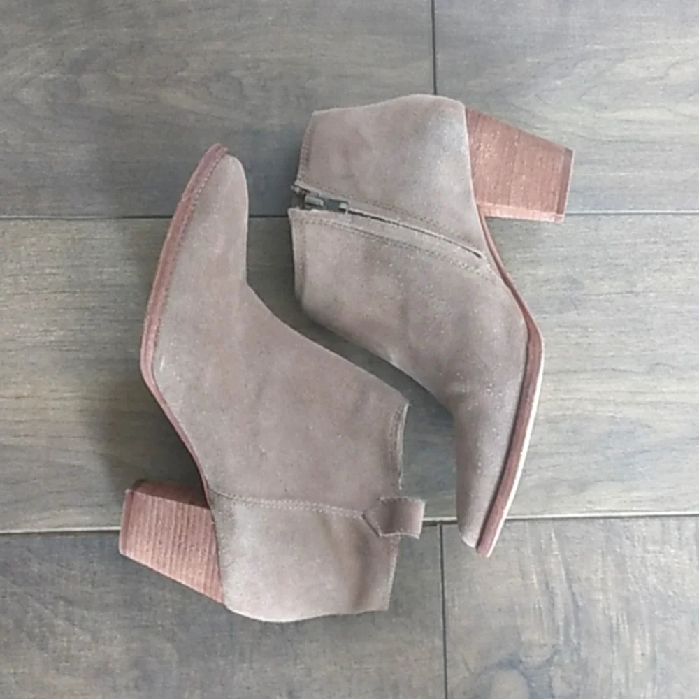 MADEWELL TAN SUEDE BOHO ANKLE BOOTS WOMANS 9.5. - Picture 2 of 6